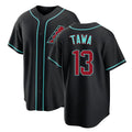Arizona #13 Tawa Player Baseball Short Sleeve Black Jersey Tim For Men Women Youth Gift