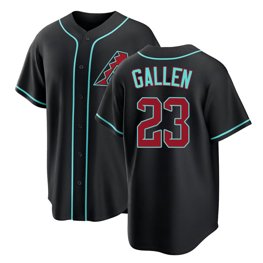 Arizona #23 Gallen Player Baseball Short Sleeve Black Jersey Zac For Men Women Youth Gift