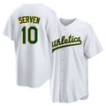 West Sacramento #10 Serven Player Baseball Short Sleeve White Jersey Brian For Men Women Youth Gift
