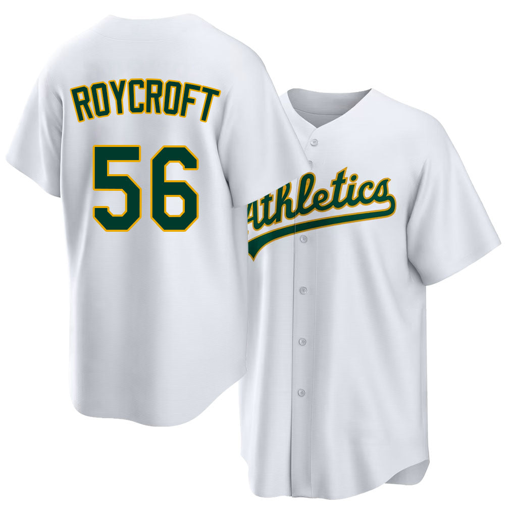 West Sacramento #56 Roycroft Player Baseball Short Sleeve White Jersey Chris For Men Women Youth Gift