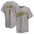 West Sacramento #1 Clarke Player Baseball Short Sleeve Gray Jersey Danzel For Men Women Youth Gift