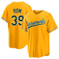 West Sacramento #39 Rom Player Baseball Short Sleeve Gold Jersey Drew For Men Women Youth Gift