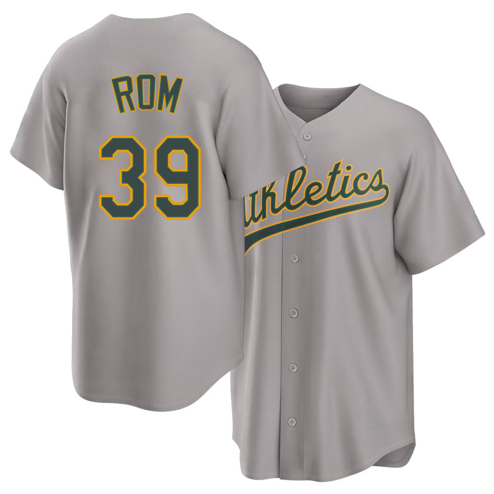West Sacramento #39 Rom Player Baseball Short Sleeve Gray Jersey Drew For Men Women Youth Gift