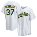 West Sacramento #37 Alvarado Player Baseball Short Sleeve White Jersey Elvis For Men Women Youth Gift