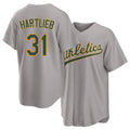 West Sacramento #31 Hartlieb Player Baseball Short Sleeve Gray Jersey Geoff For Men Women Youth Gift