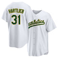 West Sacramento #31 Hartlieb Player Baseball Short Sleeve White Jersey Geoff For Men Women Youth Gift