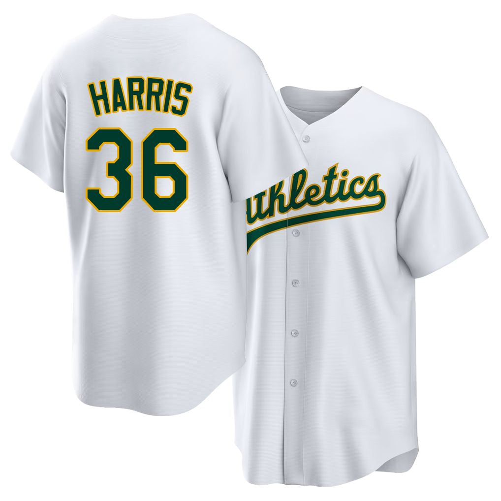 West Sacramento #36 Harris Player Baseball Short Sleeve White Jersey Hogan For Men Women Youth Gift
