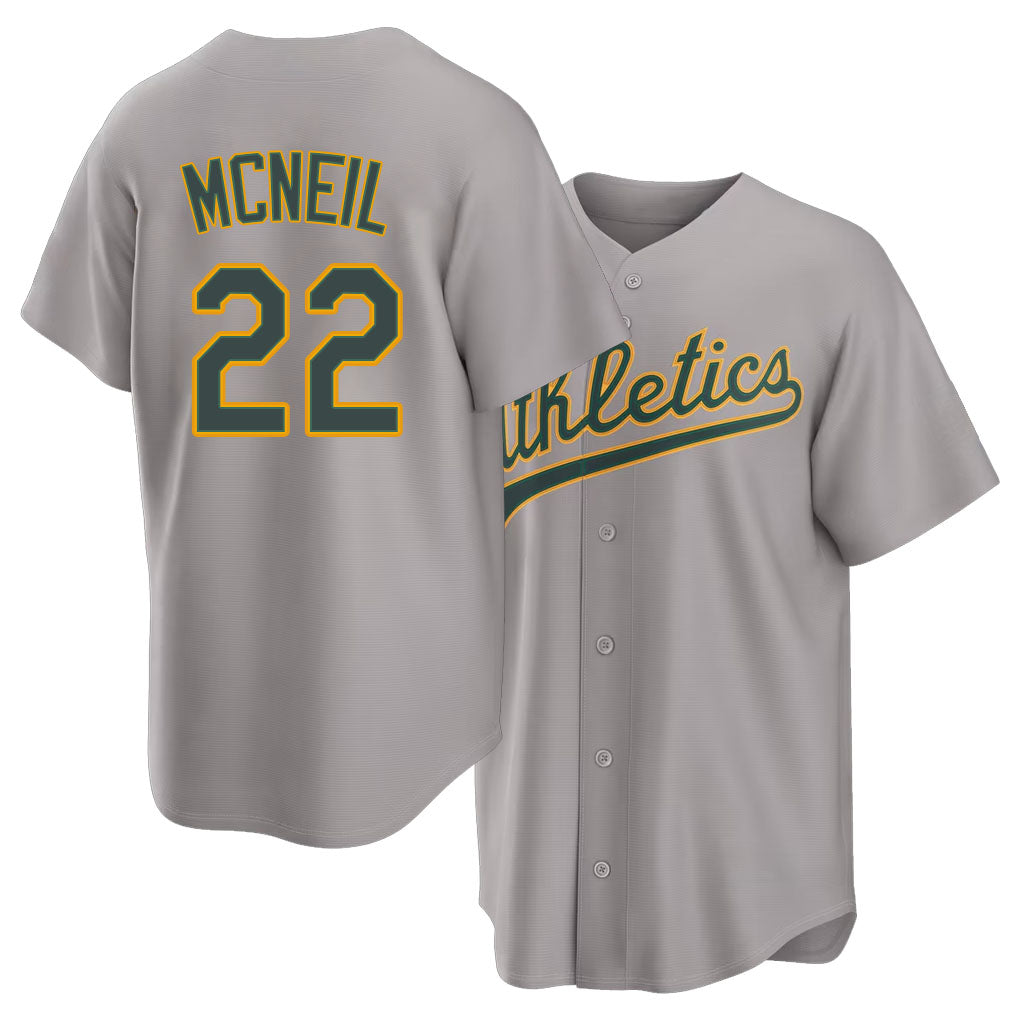 West Sacramento #22 McNeil Player Baseball Short Sleeve Gray Jersey Jett For Men Women Youth Gift