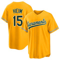 West Sacramento #15 Heim Player Baseball Short Sleeve Gold Jersey Jonah For Men Women Youth Gift