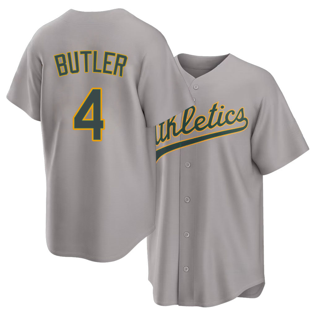West Sacramento #4 Butler Player Baseball Short Sleeve Gray Jersey Lawrence For Men Women Youth Gift