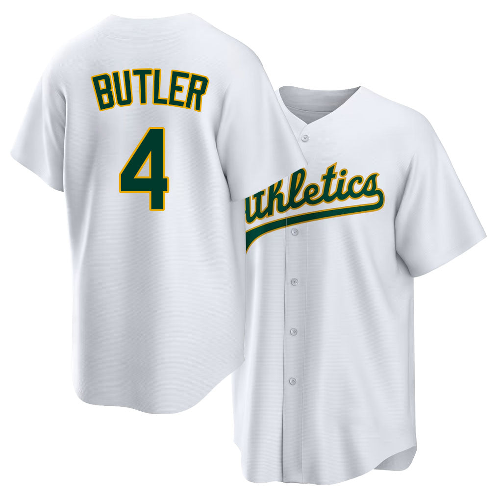 West Sacramento #4 Butler Player Baseball Short Sleeve White Jersey Lawrence For Men Women Youth Gift