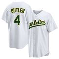 West Sacramento #4 Butler Player Baseball Short Sleeve White Jersey Lawrence For Men Women Youth Gift
