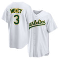 West Sacramento #3 Muncy Player Baseball Short Sleeve White Jersey Max For Men Women Youth Gift