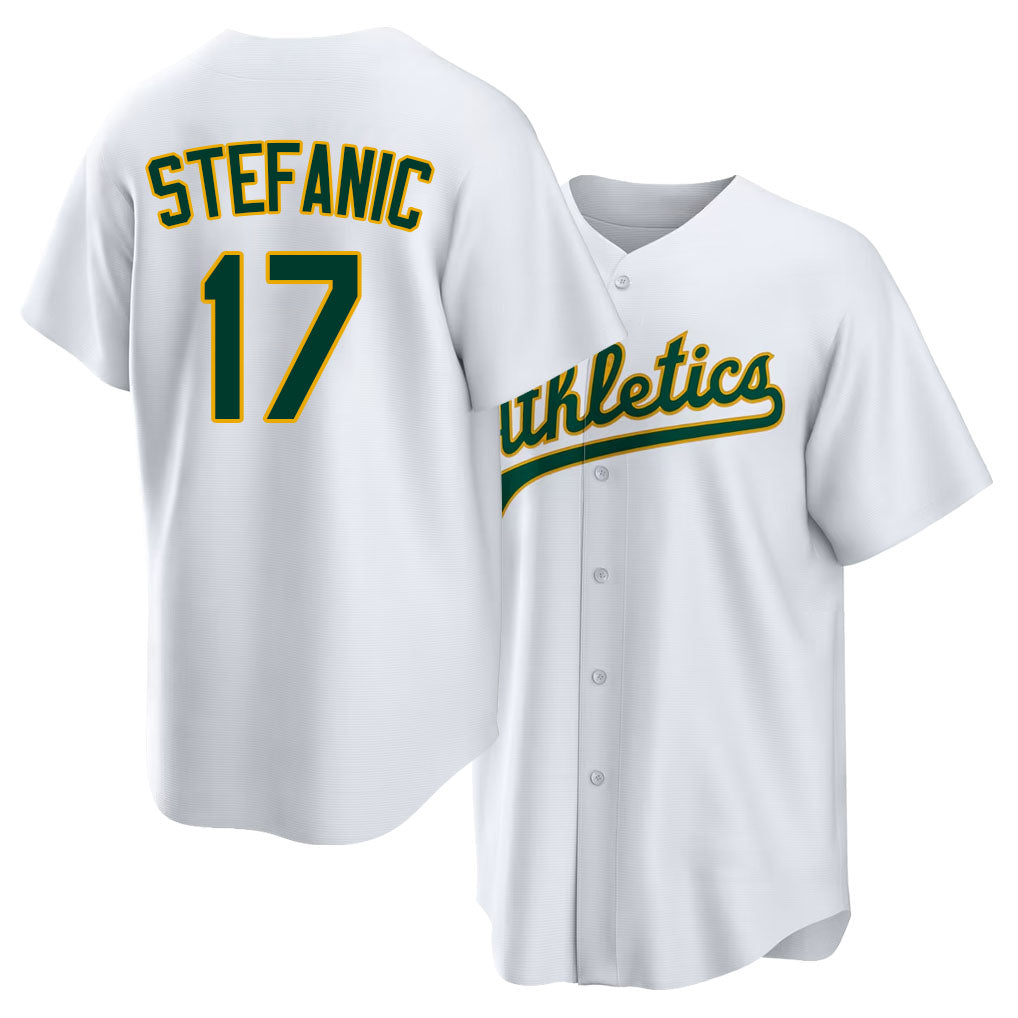 West Sacramento #17 Stefanic Player Baseball Short Sleeve White Jersey Michael For Men Women Youth Gift