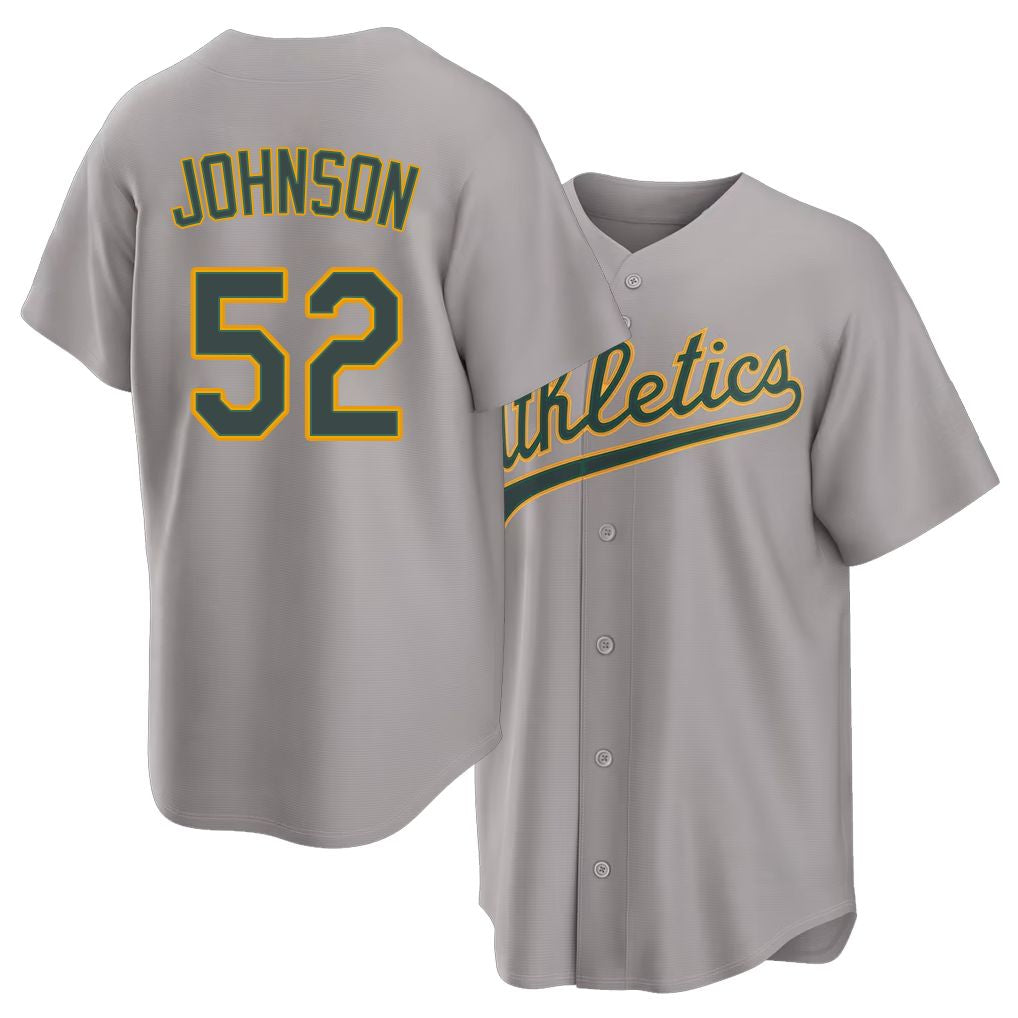 West Sacramento #52 Johnson Player Baseball Short Sleeve Gray Jersey Seth For Men Women Youth Gift