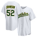 West Sacramento #52 Johnson Player Baseball Short Sleeve White Jersey Seth For Men Women Youth Gift
