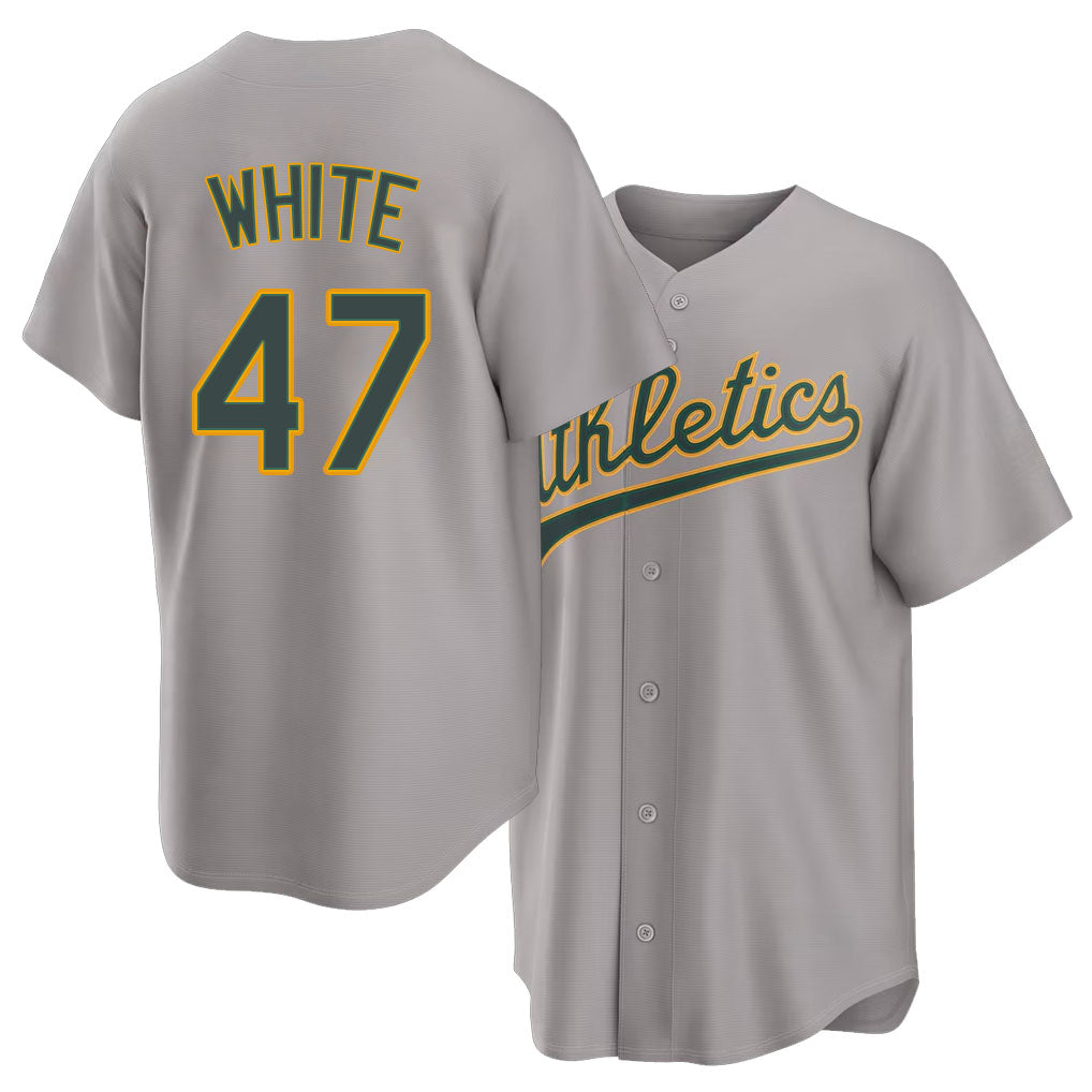 West Sacramento #47 White Player Baseball Short Sleeve Gray Jersey Tommy For Men Women Youth Gift