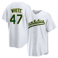 West Sacramento #47 White Player Baseball Short Sleeve White Jersey Tommy For Men Women Youth Gift