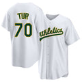 West Sacramento #70 Tur Player Baseball Short Sleeve White Jersey Yunior For Men Women Youth Gift