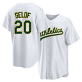 West Sacramento #20 Gelof Player Baseball Short Sleeve White Jersey Zack For Men Women Youth Gift