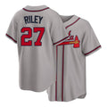 Atlanta #27 Riley Player Baseball Short Sleeve gray Jersey Austin For Men Women Youth Gift