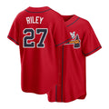 Atlanta #27 Riley Player Baseball Short Sleeve Red Jersey Austin For Men Women Youth Gift