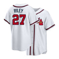Atlanta #27 Riley Player Baseball Short Sleeve White Jersey Austin For Men Women Youth Gift