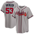 Atlanta #53 Hicklen Player Baseball Short Sleeve gray Jersey Brewer For Men Women Youth Gift