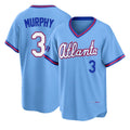 Atlanta #3 Murphy Player Baseball Short Sleeve Powder Blue Jersey Dale For Men Women Youth Gift