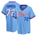 Atlanta #72 Fuentes Player Baseball Short Sleeve Powder Blue Jersey Didier For Men Women Youth Gift