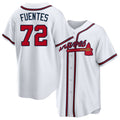 Atlanta #72 Fuentes Player Baseball Short Sleeve White Jersey Didier For Men Women Youth Gift