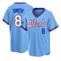 Atlanta #8 Smith Player Baseball Short Sleeve Powder Blue Jersey Dominic For Men Women Youth Gift