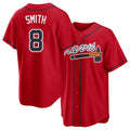 Atlanta #8 Smith Player Baseball Short Sleeve Red Jersey Dominic For Men Women Youth Gift