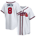 Atlanta #8 Smith Player Baseball Short Sleeve White Jersey Dominic For Men Women Youth Gift