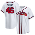 Atlanta #46 Dodd Player Baseball Short Sleeve White Jersey Dylan For Men Women Youth Gift