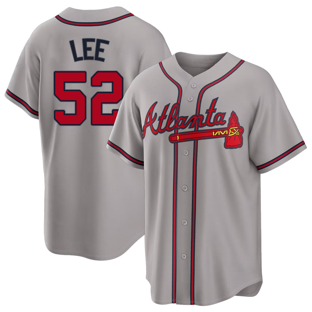 Atlanta #52 Lee Player Baseball Short Sleeve gray Jersey Dylan For Men Women Youth Gift