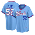 Atlanta #52 Lee Player Baseball Short Sleeve Powder Blue Jersey Dylan For Men Women Youth Gift
