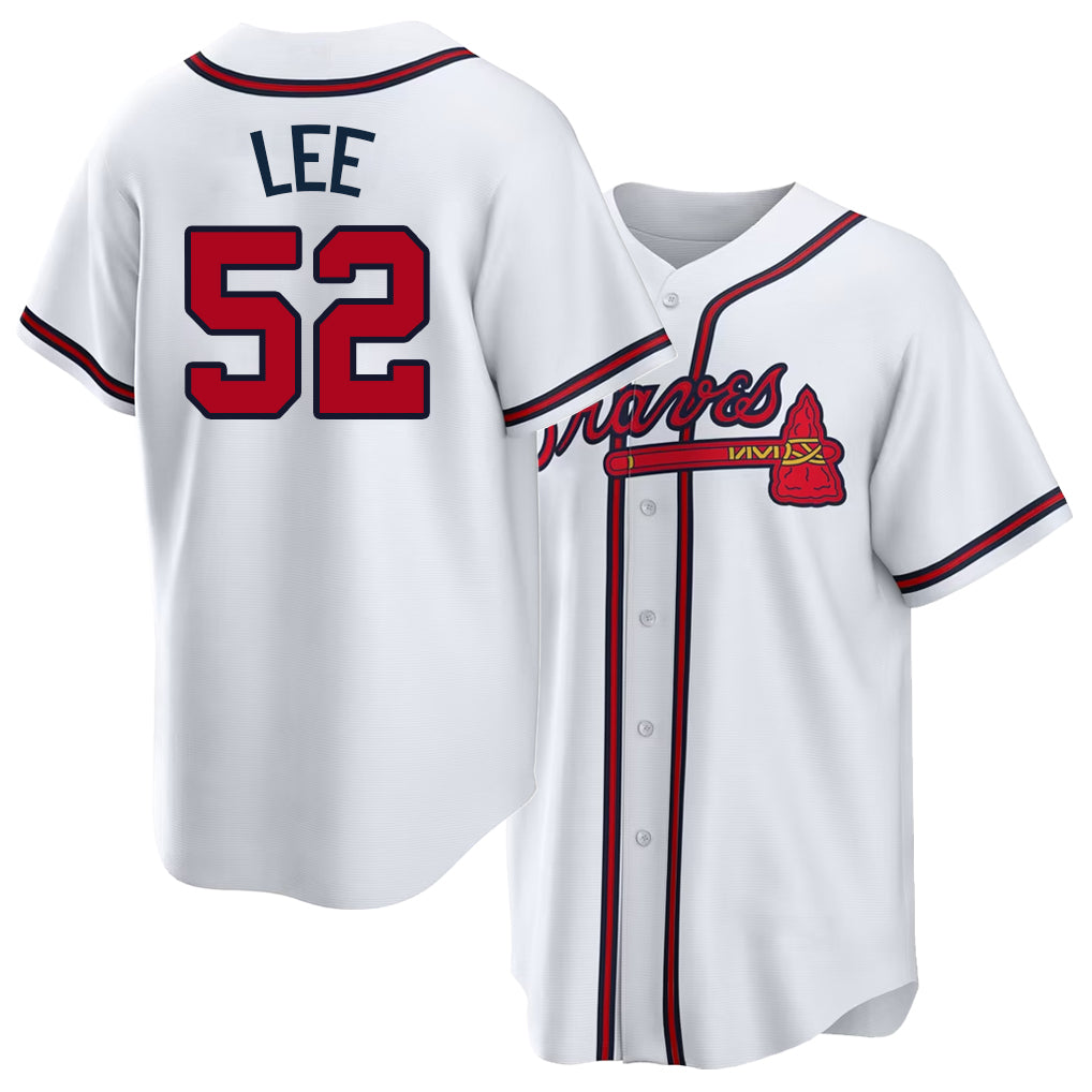 Atlanta #52 Lee Player Baseball Short Sleeve White Jersey Dylan For Men Women Youth Gift