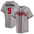 Atlanta #5 Freeman Player Baseball Short Sleeve gray Jersey Freddie For Men Women Youth Gift