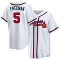 Atlanta #5 Freeman Player Baseball Short Sleeve White Jersey Freddie For Men Women Youth Gift