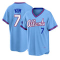 Atlanta #7 Kim Player Baseball Short Sleeve Powder Blue Jersey Ha-Seong For Men Women Youth Gift