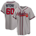 Atlanta #60 Ritchie Player Baseball Short Sleeve gray Jersey JR For Men Women Youth Gift