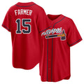 Atlanta #15 Farmer Player Baseball Short Sleeve Red Jersey Kyle For Men Women Youth Gift