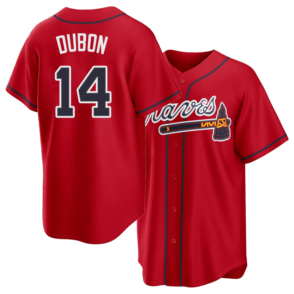 Atlanta #14 Dubón Player Baseball Short Sleeve Red Jersey Mauricio For Men Women Youth Gift