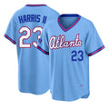 Atlanta #23 Harris II Player Baseball Short Sleeve Powder Blue Jersey Michael For Men Women Youth Gift