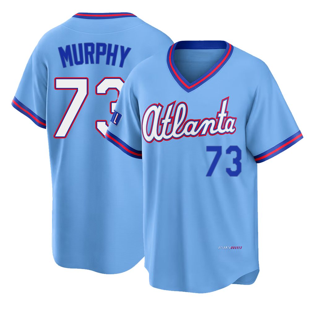 Atlanta #73 Murphy Player Baseball Short Sleeve Powder Blue Jersey Owen For Men Women Youth Gift