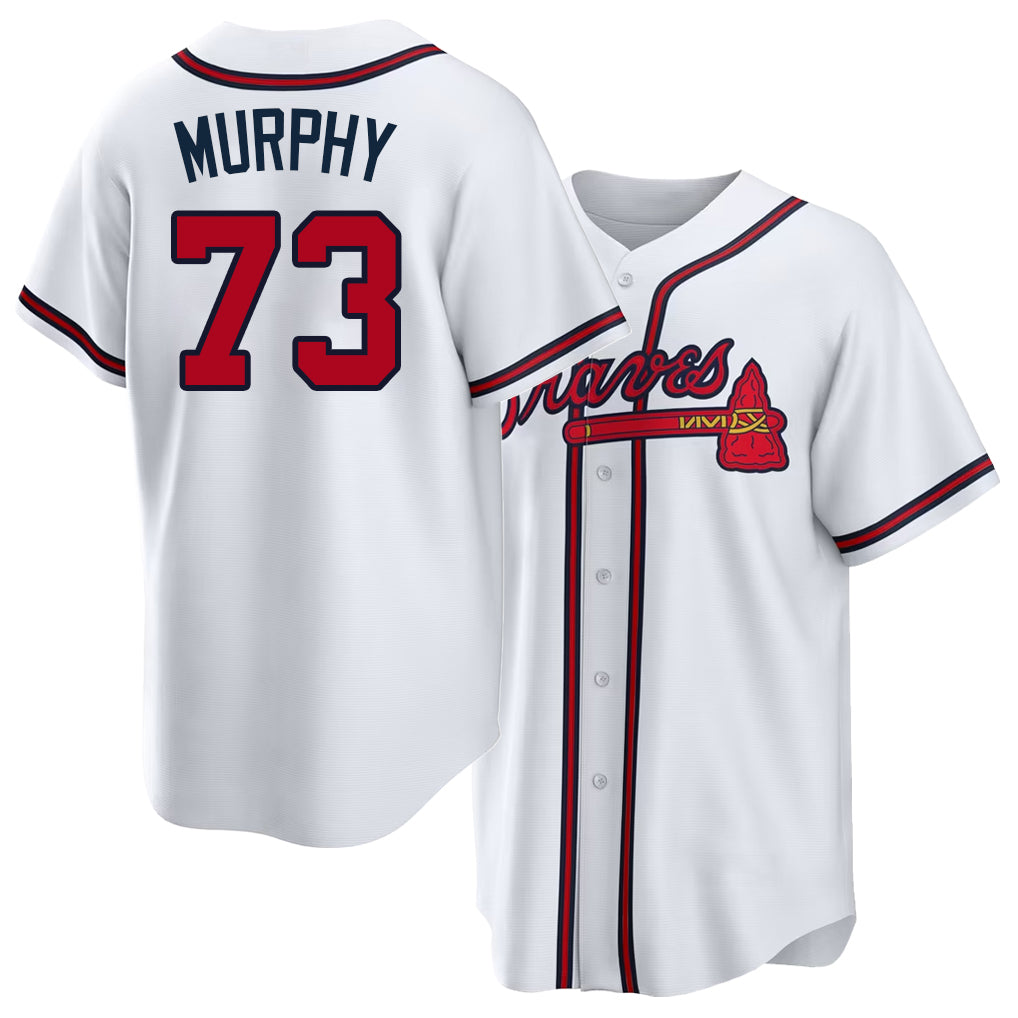 Atlanta #73 Murphy Player Baseball Short Sleeve White Jersey Owen For Men Women Youth Gift