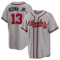 Atlanta #13 Acuña Jr. Player Baseball Short Sleeve gray Jersey Ronald For Men Women Youth Gift
