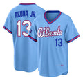 Atlanta #13 Acuña Jr. Player Baseball Short Sleeve Powder Blue Jersey Ronald For Men Women Youth Gift