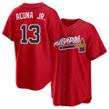 Atlanta #13 Acuña Jr. Player Baseball Short Sleeve Red Jersey Ronald For Men Women Youth Gift